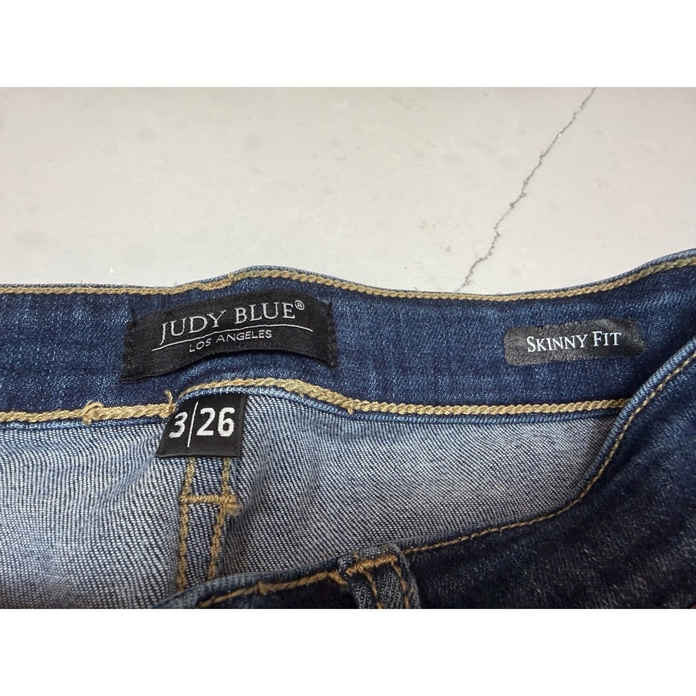 Judy Blue Distressed‎ Skinny Fit Jeans Sz 3/26 - Picture 3 of 4
